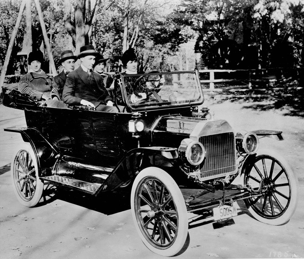 1914 Ford Model T touring car.